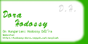 dora hodossy business card